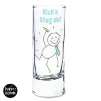 Personalised Purple Ronnie with Tie Shot Glass Extra Image 1 Preview